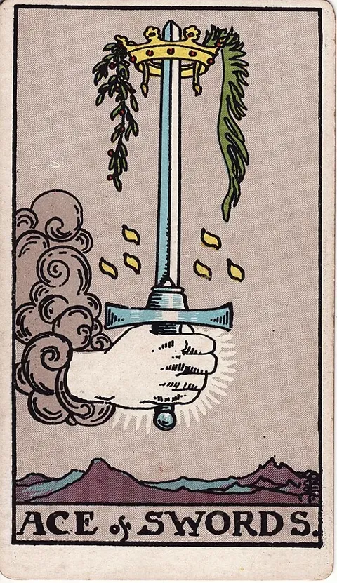Ace of Swords, Rider–Waite–Smith tarot (1909)