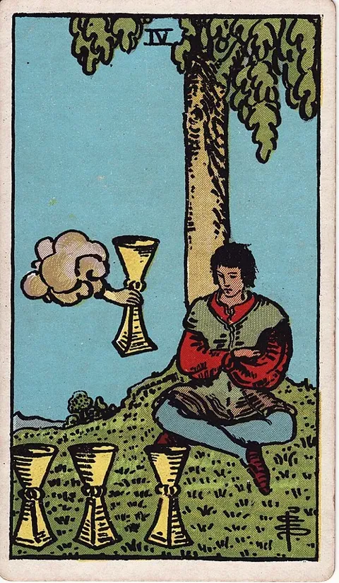 Four of Cups, Rider–Waite–Smith tarot (1909)
