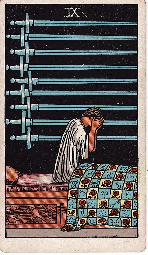 Nine of Swords, Rider–Waite–Smith tarot (1909)
