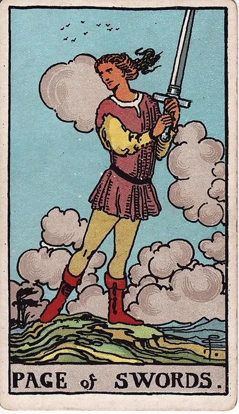 Page of Swords, Rider–Waite–Smith tarot (1909)