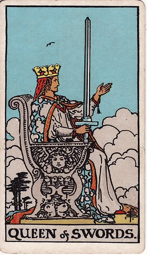 Queen of Swords, Rider–Waite–Smith tarot (1909)