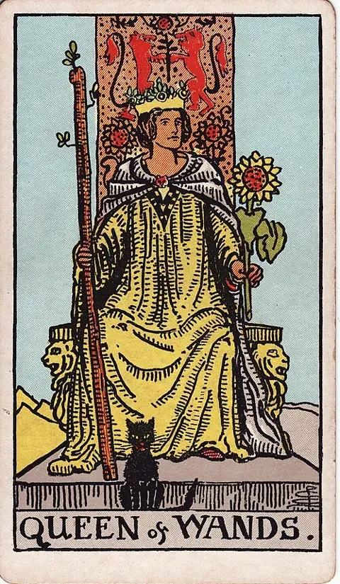 Queen of Wands, Rider–Waite–Smith tarot (1909)