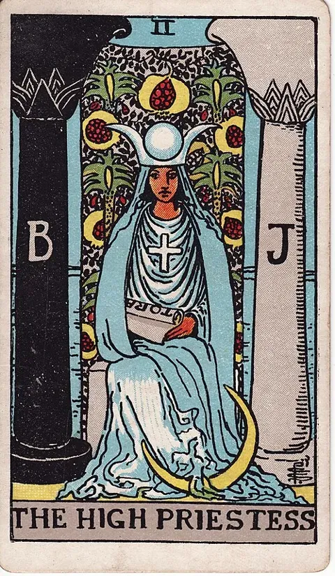 The High Priestess, Rider–Waite–Smith tarot (1909)