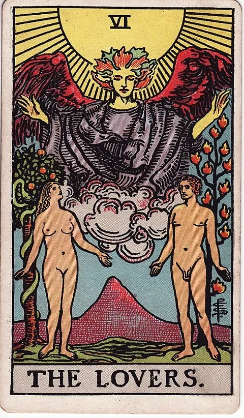 The Lovers, Rider–Waite–Smith tarot (1909)